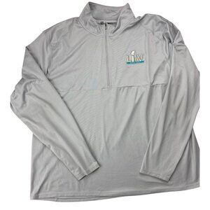Nike Men's Super Bowl LIV 1/4 Zip Pullover Grey Jacket Lightweight Men's Size 3X